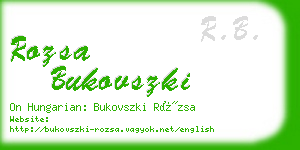 rozsa bukovszki business card